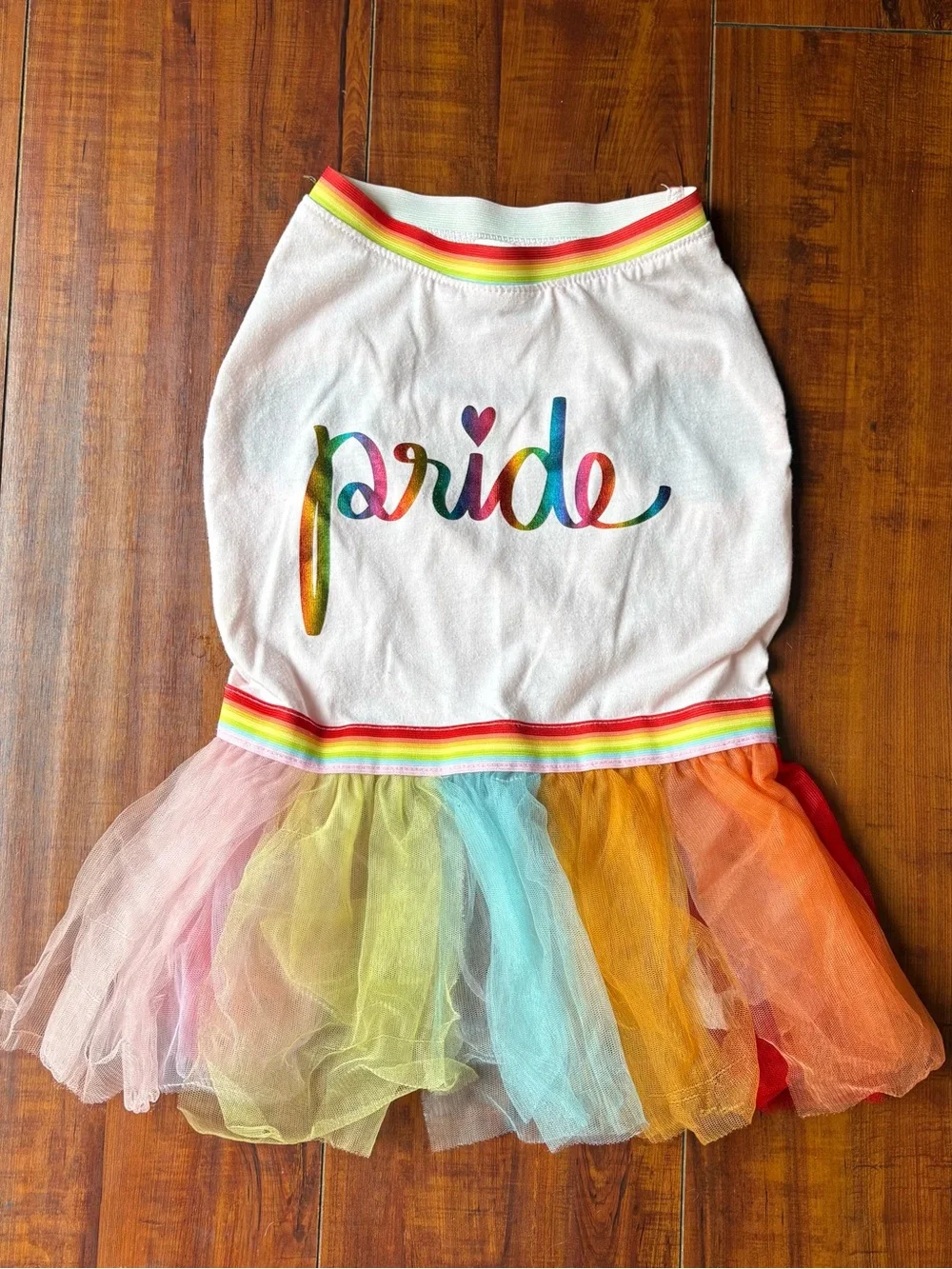 YOU ARE LOVED™ Pride Rainbow Tulle Dog Dress – Size M